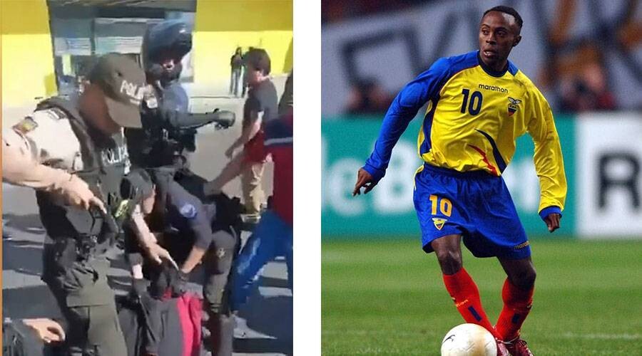 Former Ecuador star Christian Lara kicked by feet